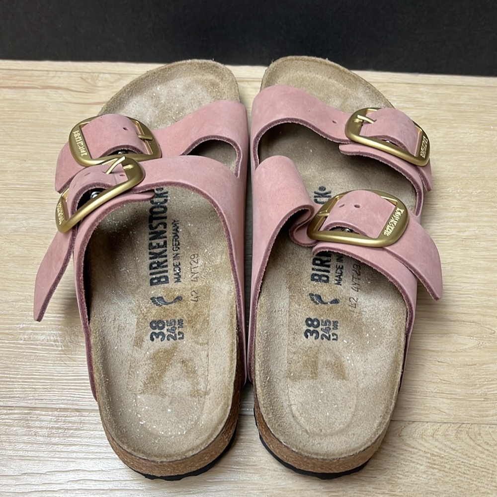 Birkenstock Arizona Big Buckle Nubuck Leather old rose, size 38 - 7 US - Picture 6 of 8